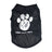 Lightweight printed dog vest T-shirt in polyester in Black K9 Print, showing size and shape