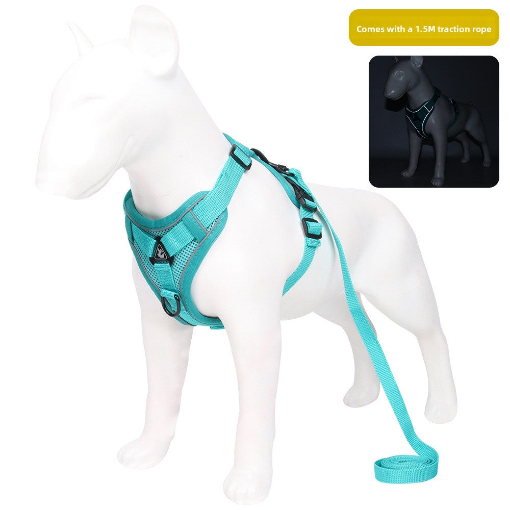 Reflective breathable mesh cat harness vest in 6 colour options