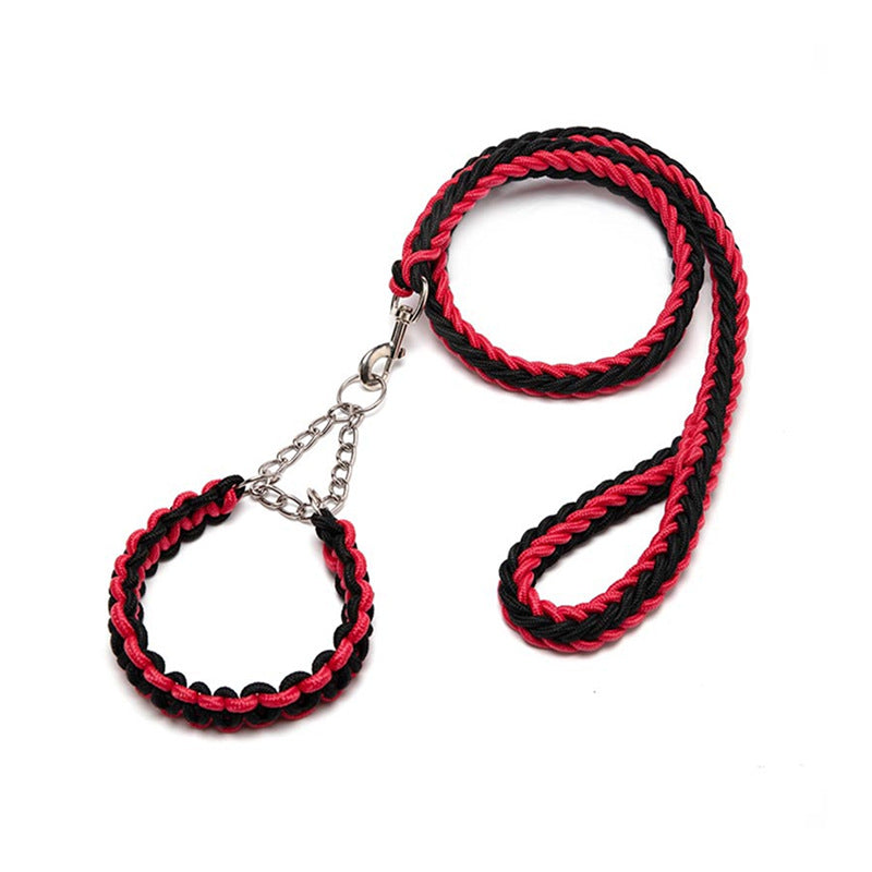 Braided nylon rope dog lead, available from Pet Royale UK