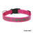 Reflective nylon dog collar in Sky Blue, material detail