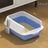 Large Semi-Enclosed Cat Litter Box with Scoop and High Splash Guard