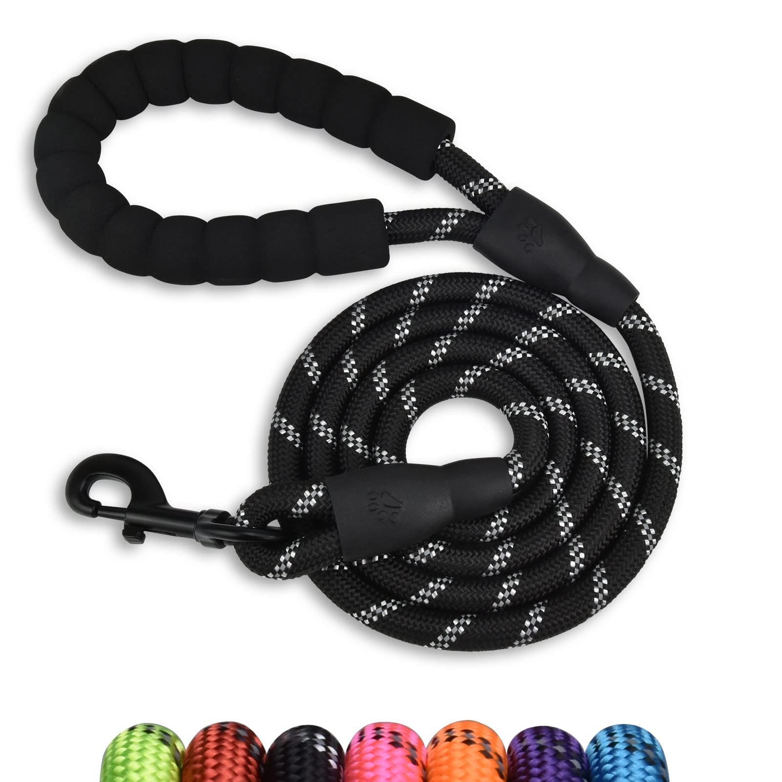 Strong nylon dog walking lead in 9 colour options