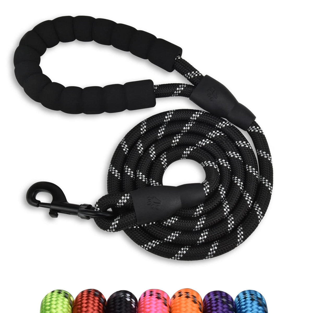 Strong nylon dog walking lead in 9 colour options