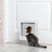 White sensor cat flap with tag keys and collars for selective entry, photo 2