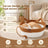 Woven rattan cat bed with cat ears and toy ball, view 2