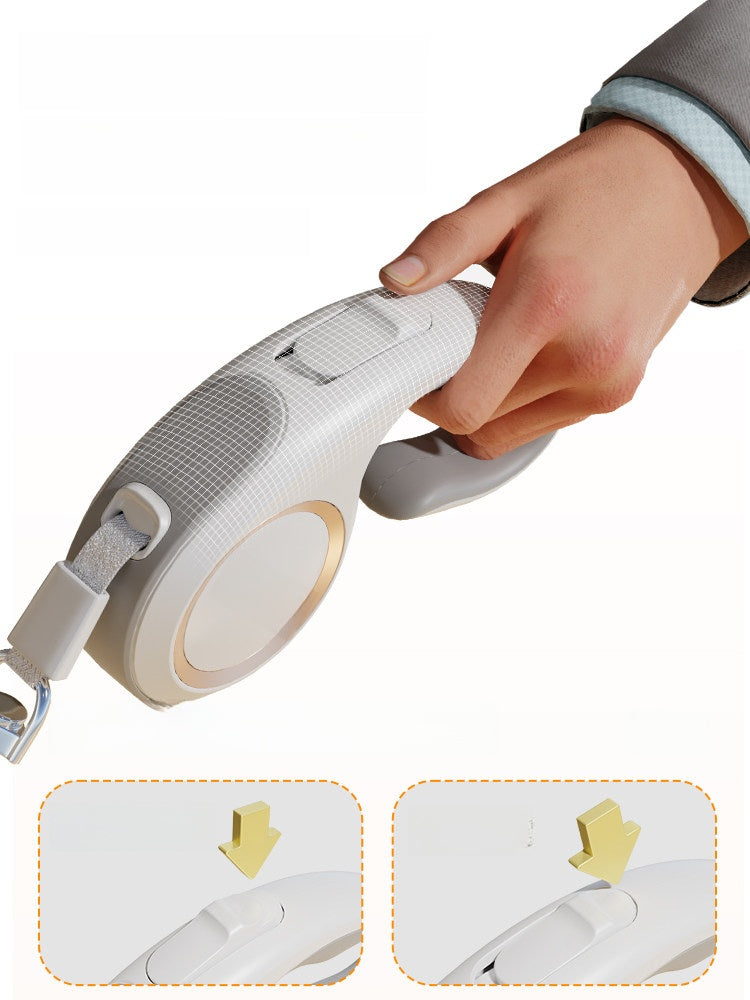 Retractable dog lead with one-touch brake and harness, product image 3