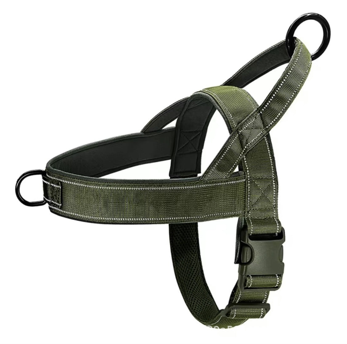 Tactical dog harness vest with collar, 4 sizes available