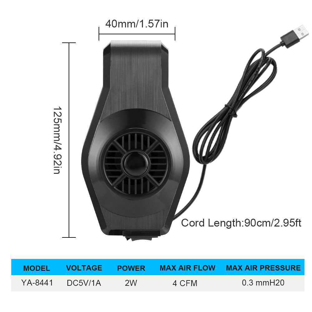 USB Aquarium Cooling Fan with Two Speeds and Adjustable Clip for Fish Tanks