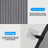 Foldable mesh pet gate barrier across a doorway