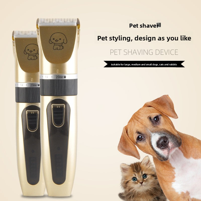 Quiet Electric Dog Grooming Clipper Kit with 8 Piece Accessory Set