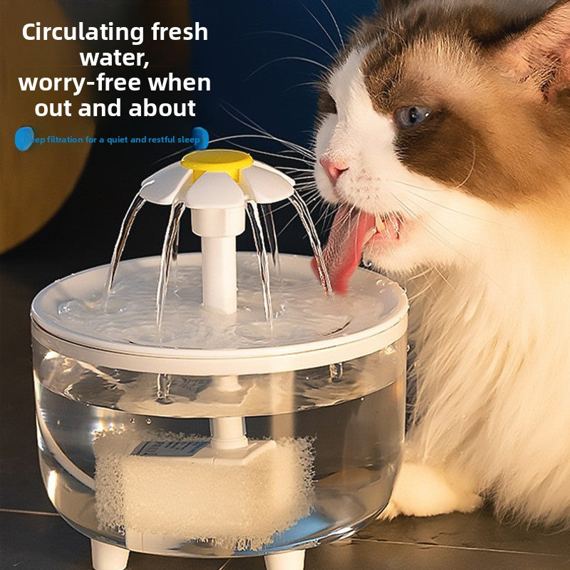 Large Capacity USB Pet Water Fountain with Quiet Pump and Multi-Stage Filter