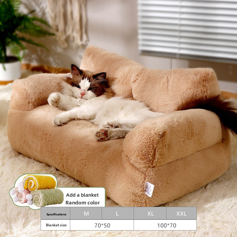 Removable washable round pet bed in moonlight beige flannel, view 14