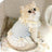 Blue lace trim vest dress for cats and small dogs, view 3