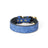 Embossed pattern leather look dog collar in brown