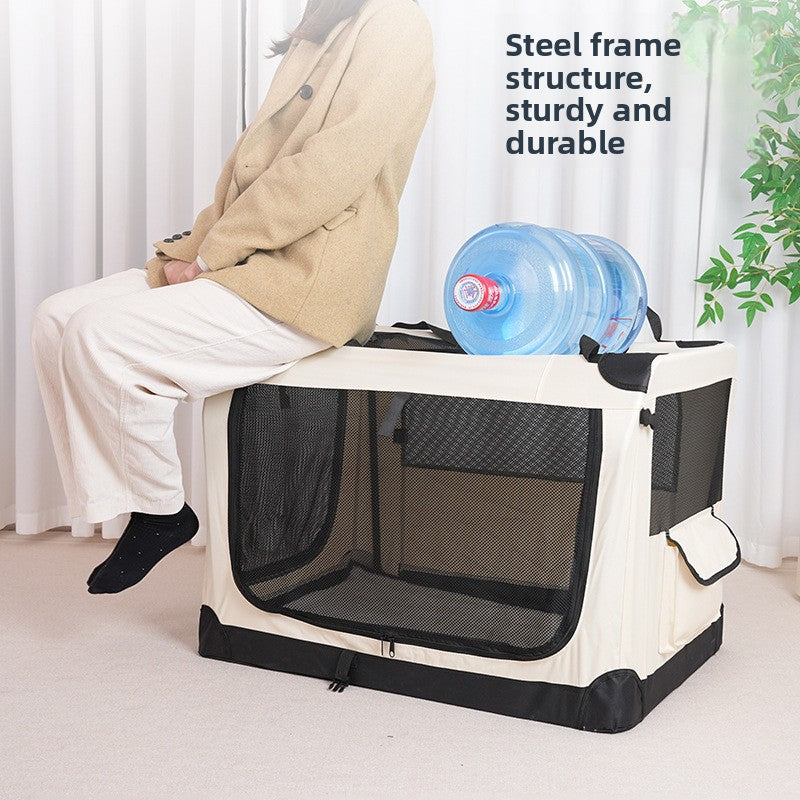 Foldable Oxford fabric dog crate for car travel, photo 3 of 14