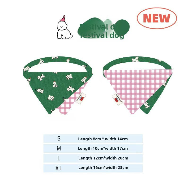 Cartoon print dog bandana scarf in a cute design, product image 9