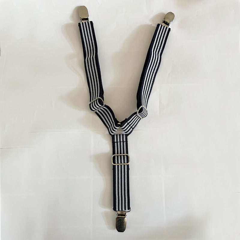 Adjustable elastic dog diaper suspender strap in plaid pattern, view 80