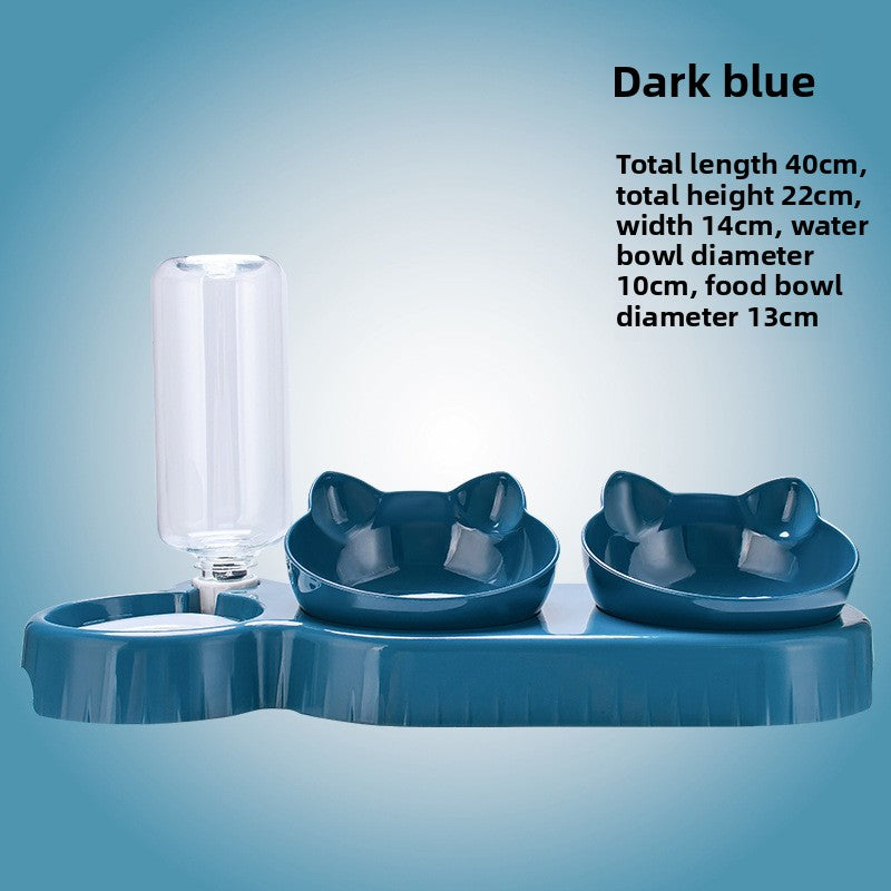 Automatic Pet Feeding Bowl with Water Dispenser