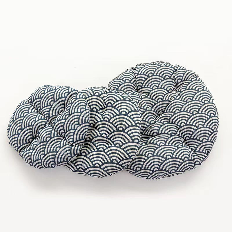 Natural cattail basket cat nest with soft pad, product image 14