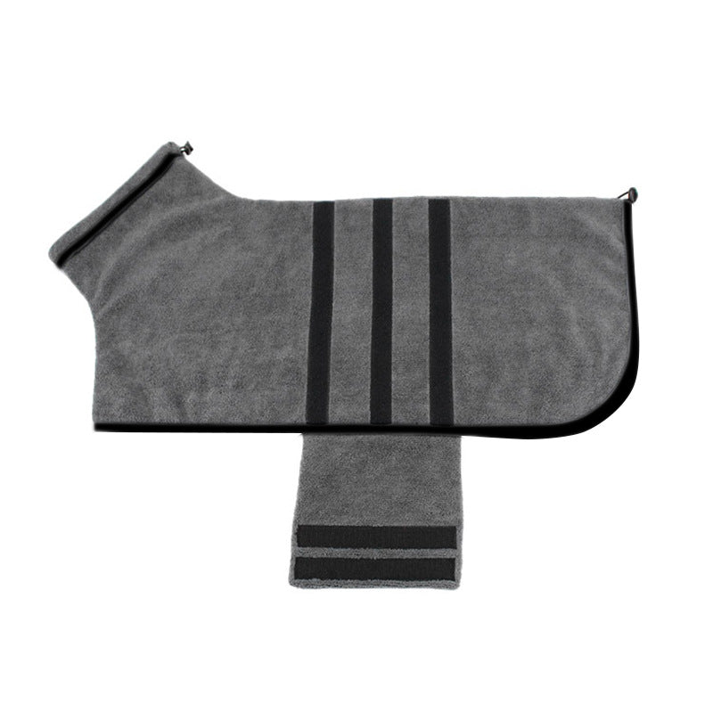 Quick-Dry Microfibre Dog Bathrobe, Absorbent Drying Coat After Baths