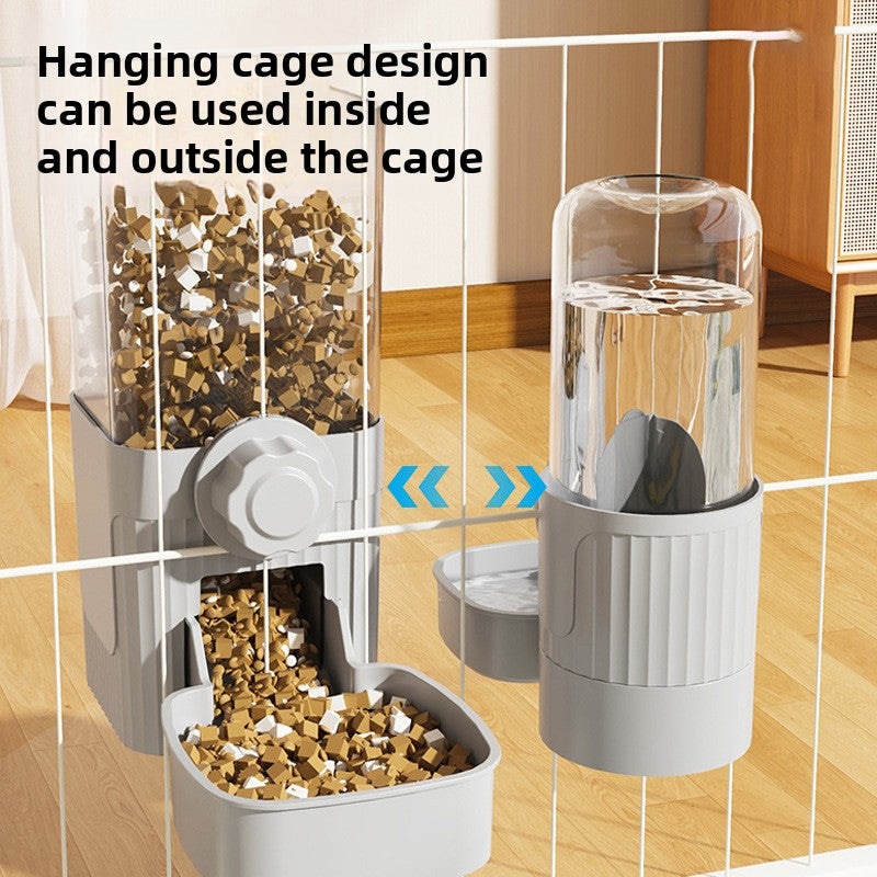 Hanging Pet Food and Water Bowl with Mounting Accessories for Cages and Walls