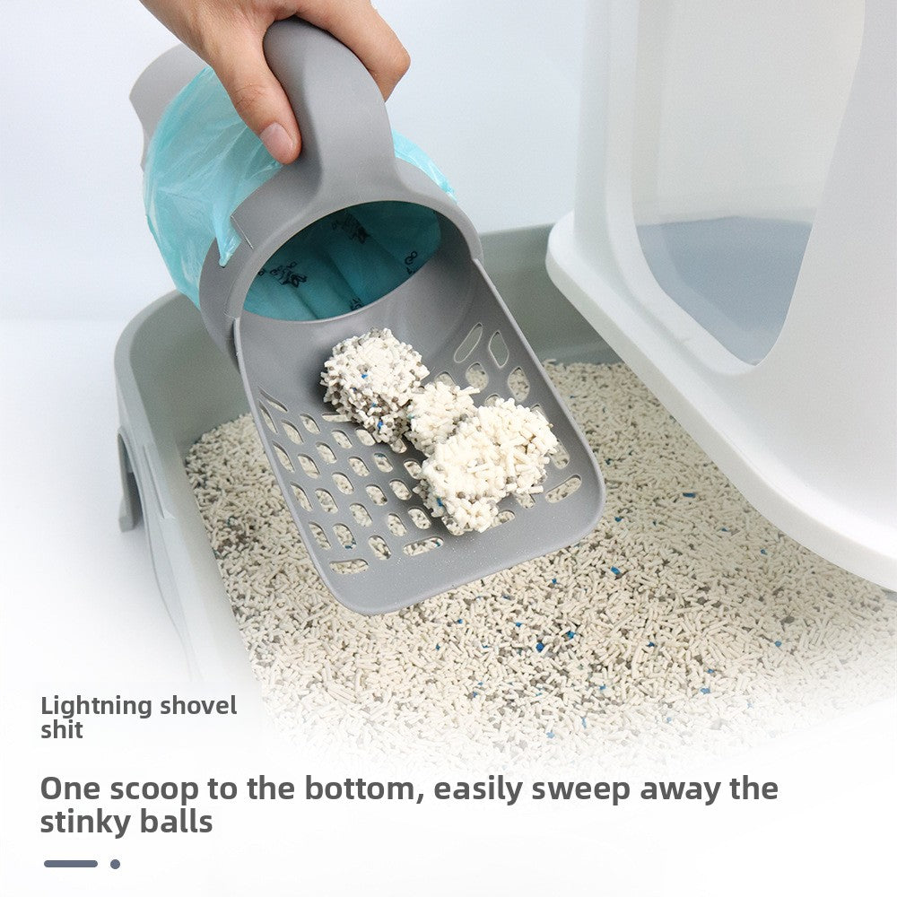 Detachable Cat Litter Scoop with Integrated Waste Container