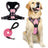 Reflective vest dog harness in black with matching rope lead