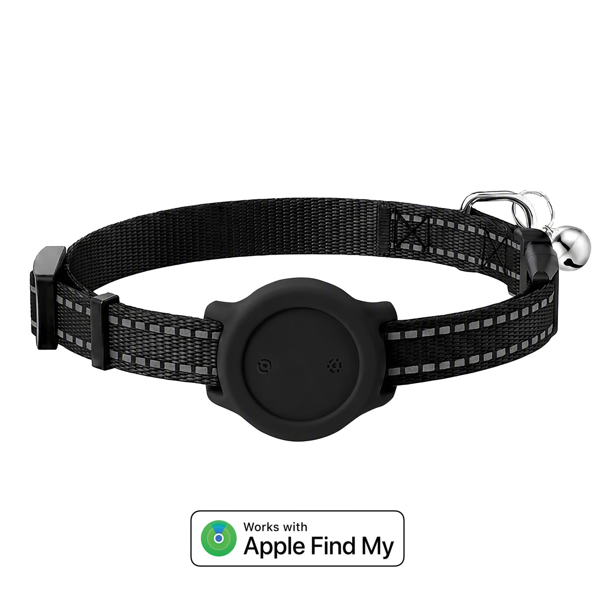 Reflective Bluetooth tracker collar for cats and small dogs in Blue Android Version, material detail