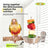 Stainless steel bird feeder with fruit fork and vegetable hook, view 2