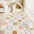 Waterproof PVC dog crate mat in Vibrant Grid, size 50 x 80cm