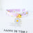 Floral cat collar with bell and safety buckle in Yellow Double Layer, top view