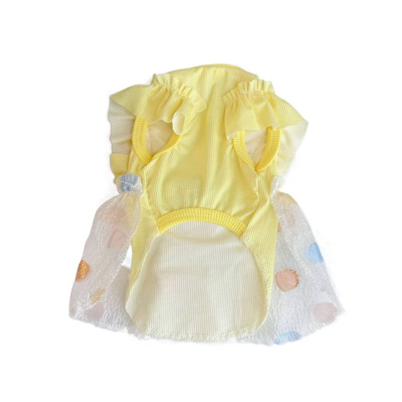 Heart print dog dress with matching lead, available in 2 colours, image 4