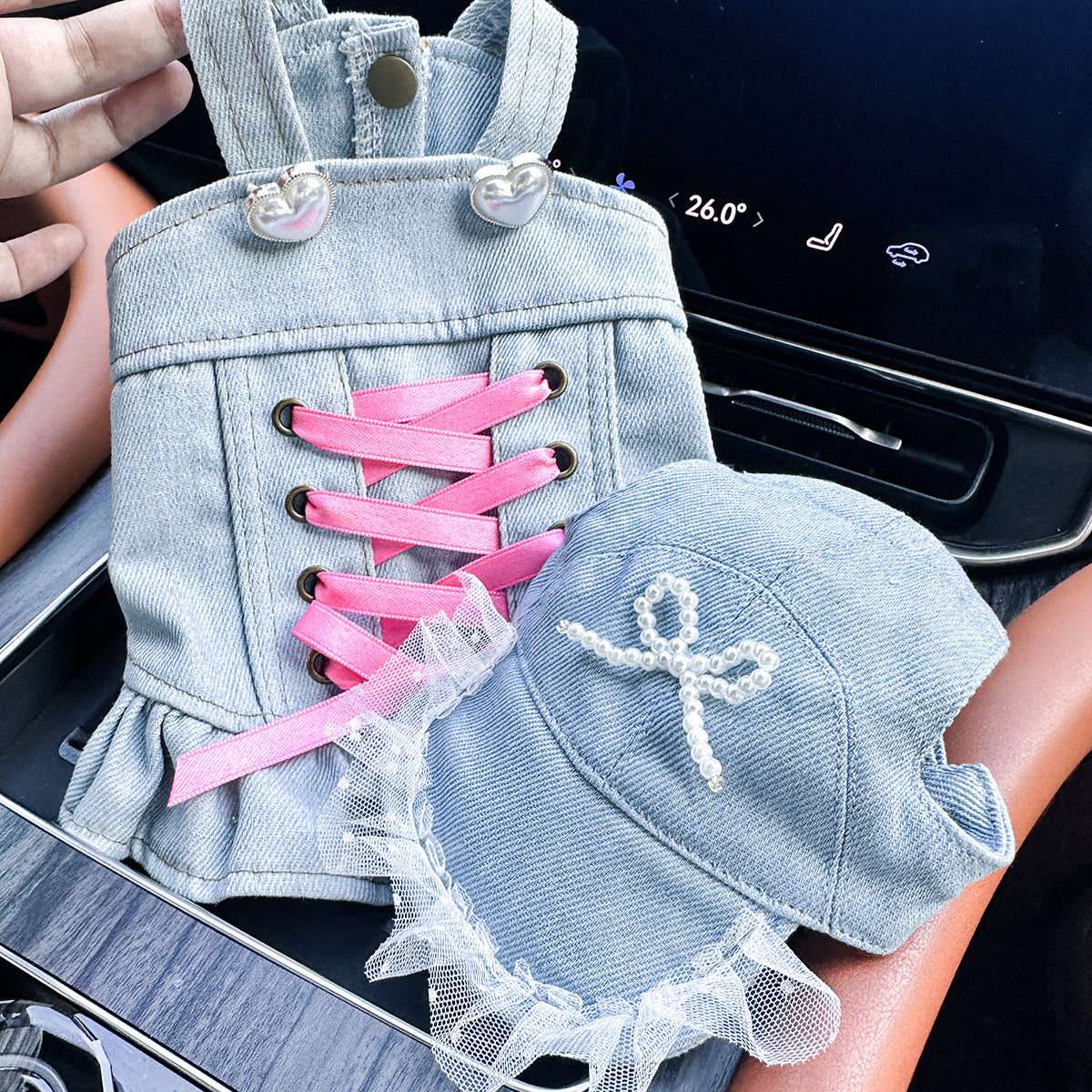 Cute denim skirt for small dogs and cats, available in 13 styles, image 3