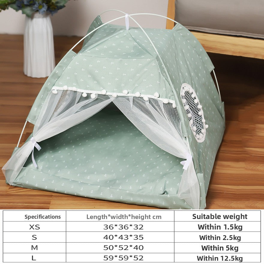 Pink enclosed cat tent bed with soft lining, view 11