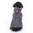 Reflective waterproof dog coat with lamb fleece lining in Dark Grey, top view