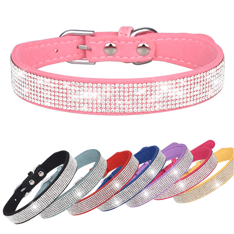 Sparkly rhinestone collar for cats and dogs in 11 colour options