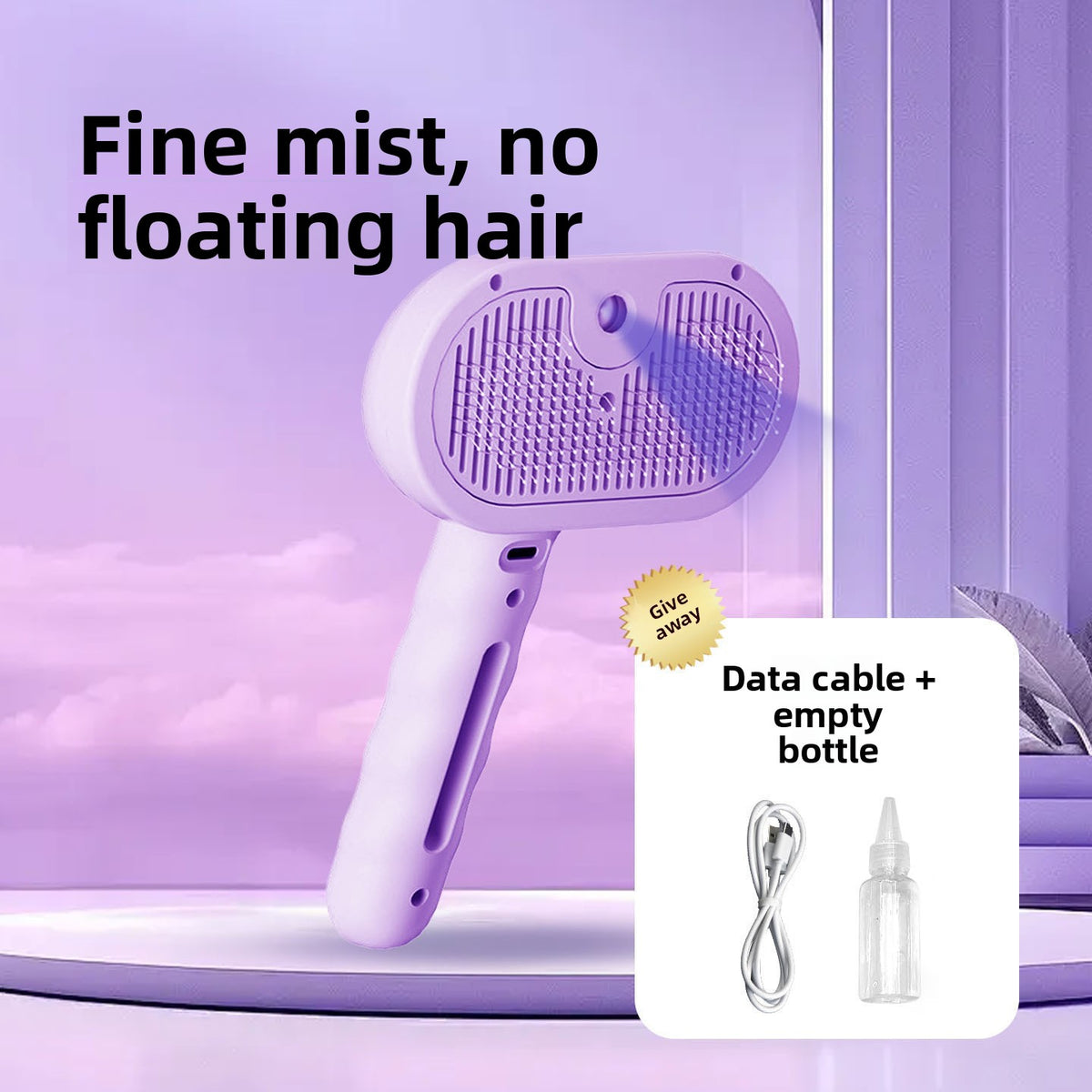 Pet Spray Grooming Comb with Detangler for Dogs and Cats