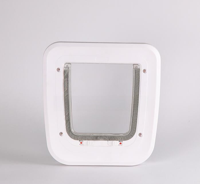 White ABS pet door flap for wooden and glass doors, photo 5