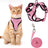 Escape resistant cat vest harness and lead in sky blue
