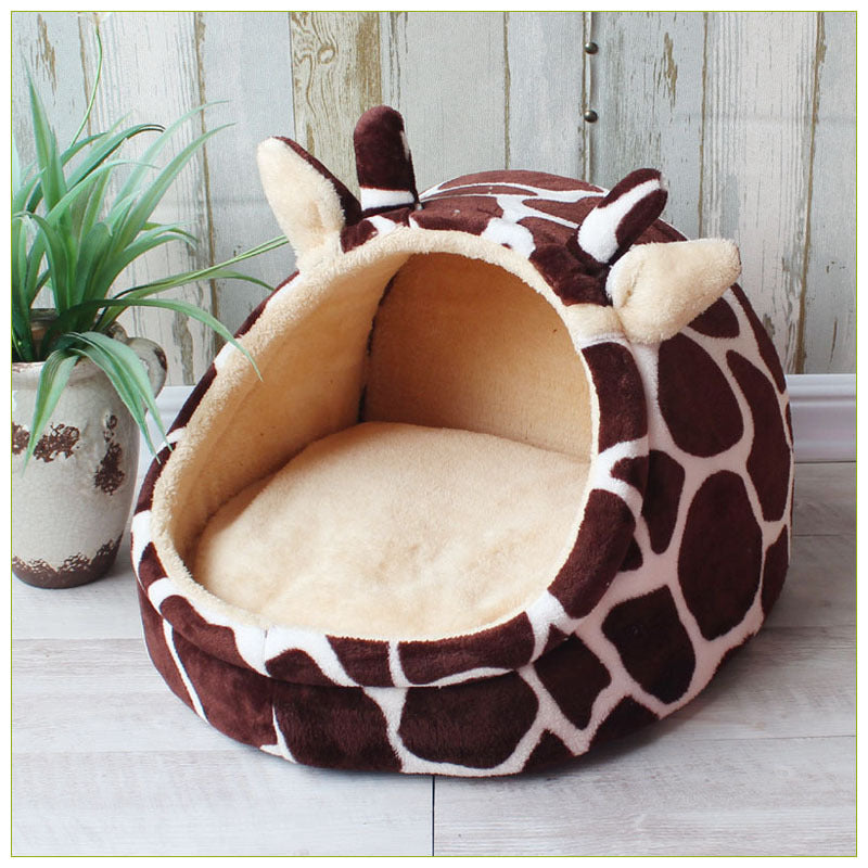 Enclosed Pet Kennel House with Soft Cushion for Dogs and Cats