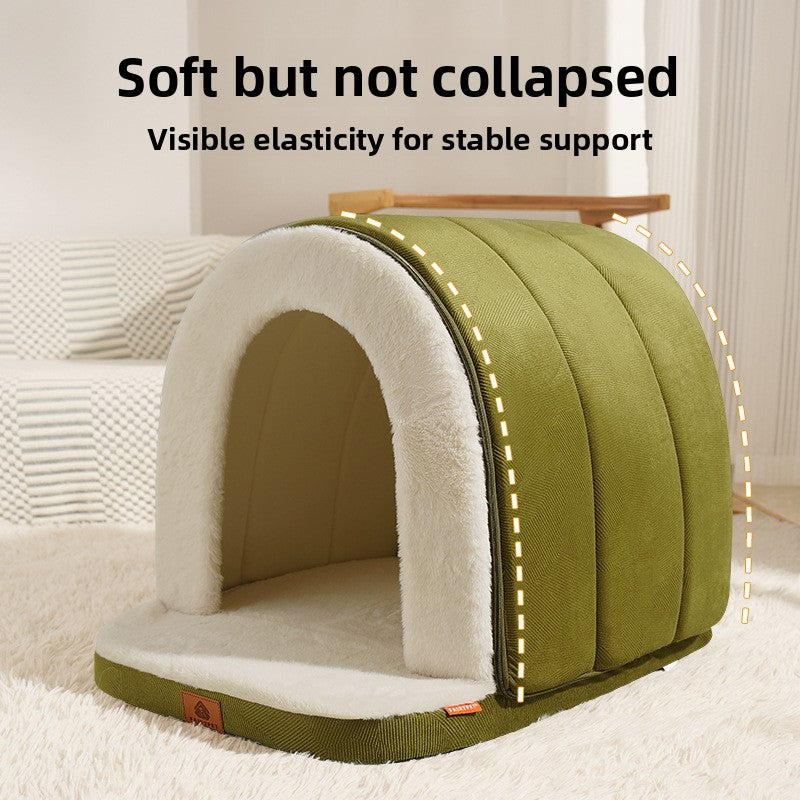 Light grey three sided sponge pet bed, view 2