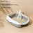 Semi-Enclosed Cat Litter Box with Scoop, Two-Tone Anti-Splash Tray