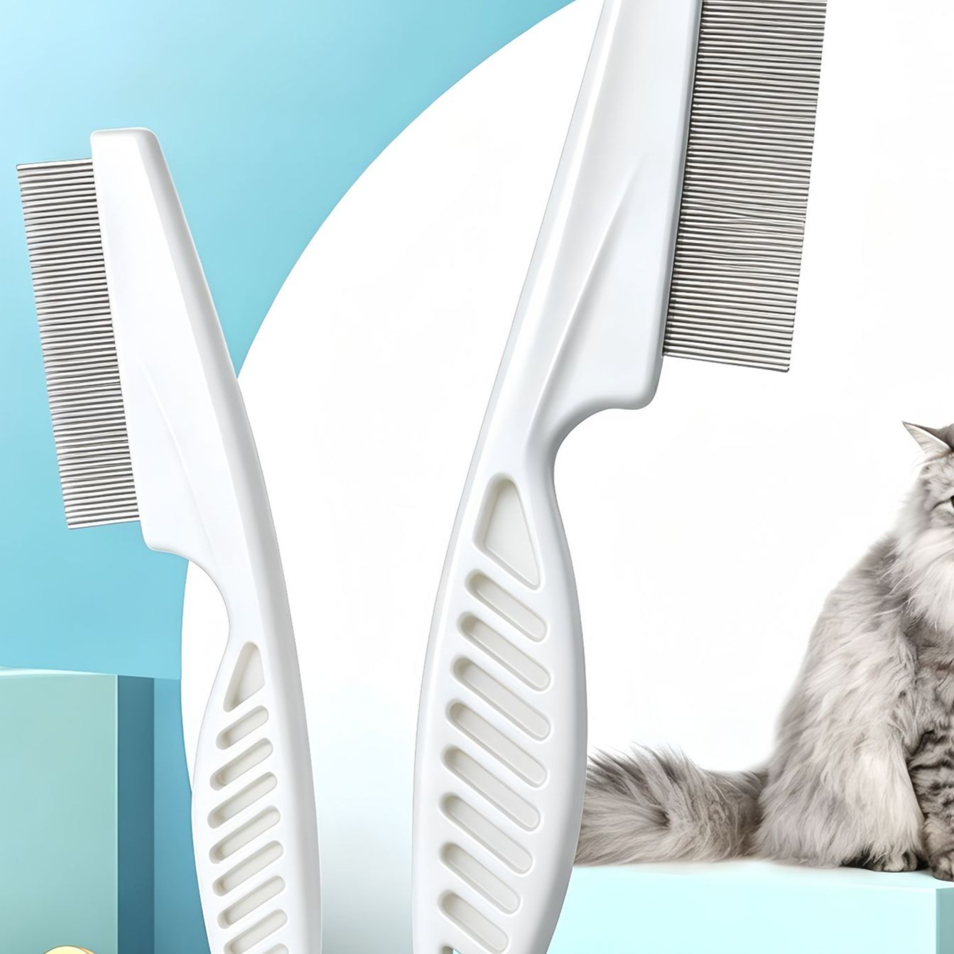 Pet Grooming Tool Set with Flea Comb, Nail Clippers and Scissors