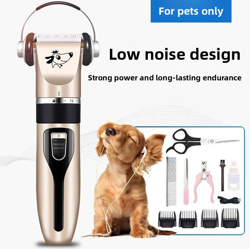 Cordless Dog Grooming Clipper Kit with Guide Combs and Bag
