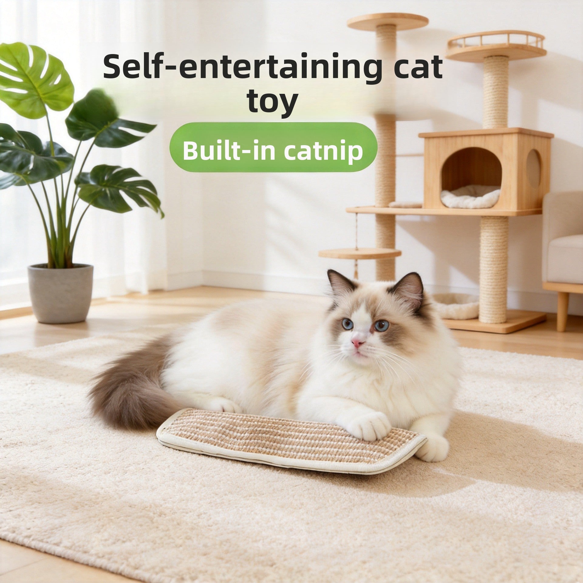 Catnip scratching pillow for cats in three sizes - photo 1