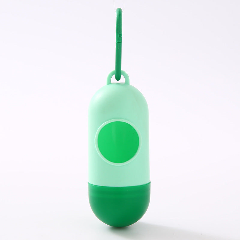 Pet Waste Bag Dispenser Capsule with One-Handed Tear-Off