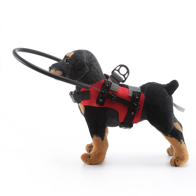 Adjustable blue pet bumper ring harness in polyester, product image 16