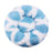 Round long plush nest bed for cats and dogs in Blue-White Check