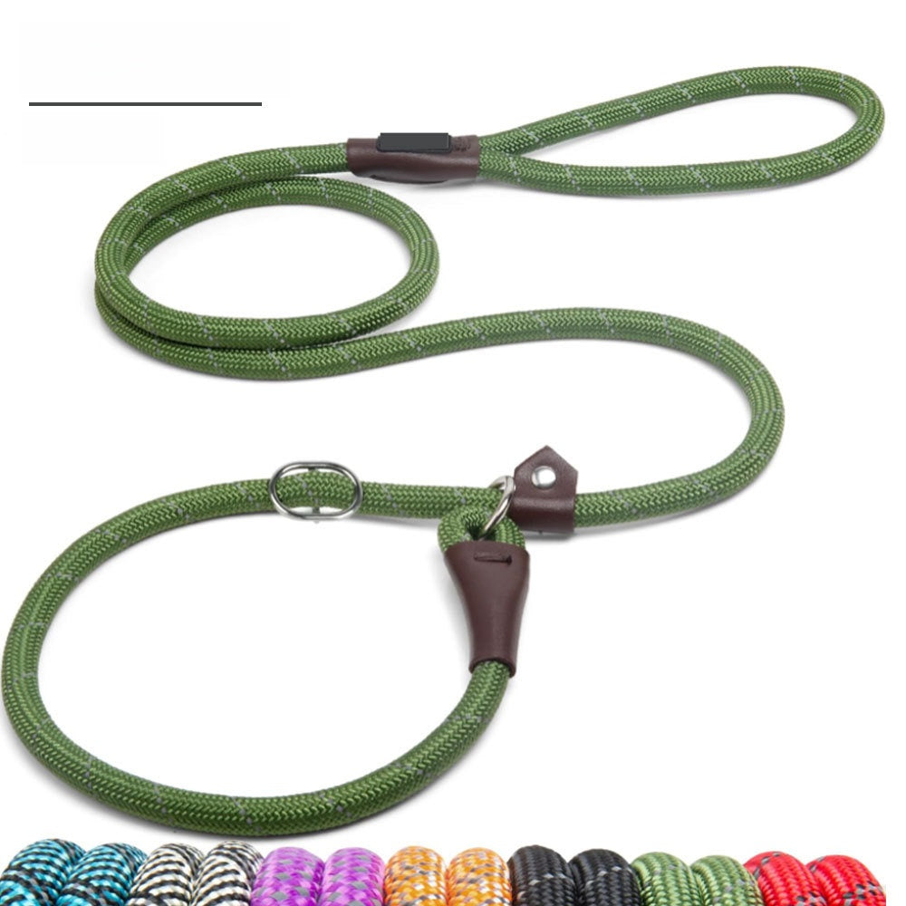 Rope slip leads in bright colours with stopper ring