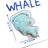 Blue whale shaped plush squeaky dog toy for puppies and small dogs - photo 17